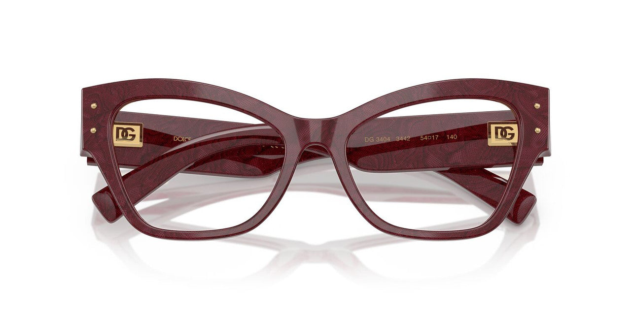 Gafas Oftálmicas Dolce Gabbana DG3404 Mujer Color Burdeo