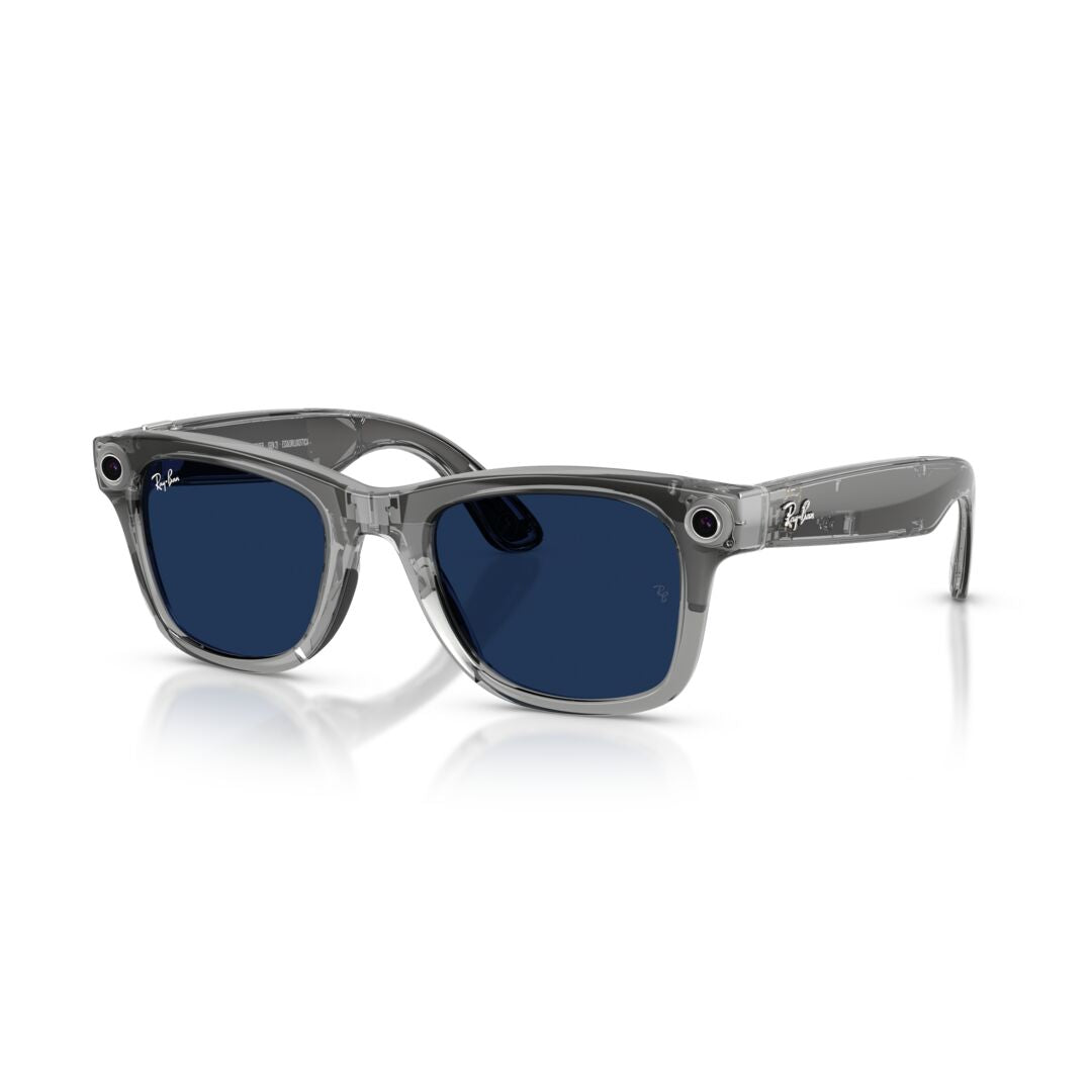 Gafas de Sol Ray-Ban Meta RW4012 Wayfarer Transitions Large Azul/Gris